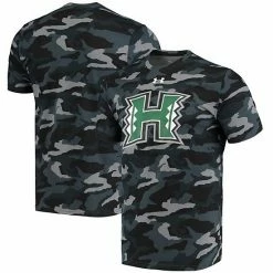 Men's Under Armour Black Hawaii Warriors Logo Camo T-Shirt