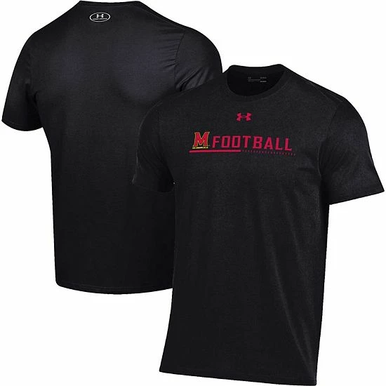 Men's Under Armour Black Maryland Terrapins 2022 Sideline Football Performance Cotton T-Shirt 1 Men's Under Armour Black Maryland Terrapins 2022 Sideline Football Performance Cotton T-Shirt
