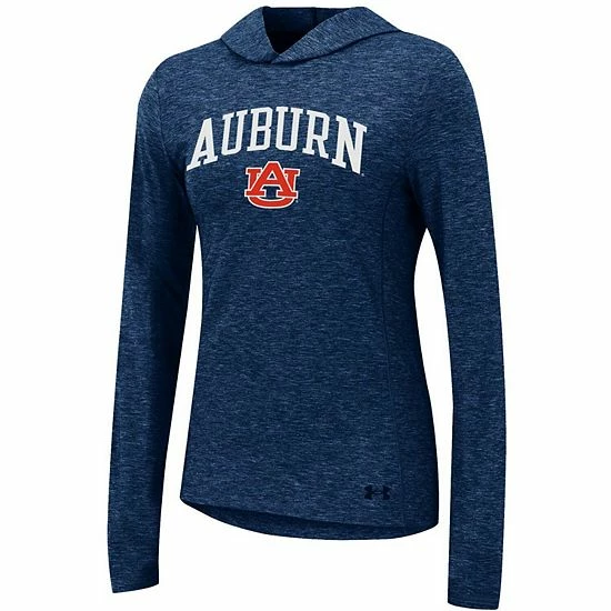 Women's Under Armour Heathered Navy Auburn Tigers Breezy Pullover Hoodie 3 Women's Under Armour Heathered Navy Auburn Tigers Breezy Pullover Hoodie - Image 3