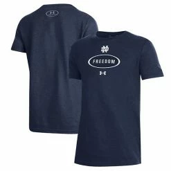 Youth Under Armour Navy Notre Dame Fighting Irish Freedom Performance T-Shirt