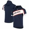 Men's Under Armour Navy Auburn Tigers On Court Performance Basketball Hooded Raglan Shooting T-shirt