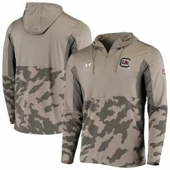 Men's Under Armour Olive South Carolina Gamecocks 2020 Special Game Playoff Performance Quarter-Zip Hoodie