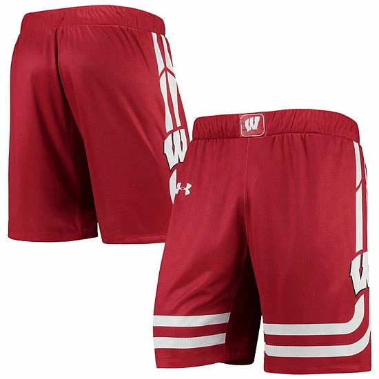 Men's Under Armour Red Wisconsin Badgers Replica Basketball Short 2 Men's Under Armour Red Wisconsin Badgers Replica Basketball Short - Image 2