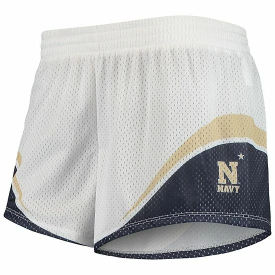 Women's Under Armour White/Navy Navy Midshipmen Mesh Shorts 3 Women's Under Armour White/Navy Navy Midshipmen Mesh Shorts - Image 3