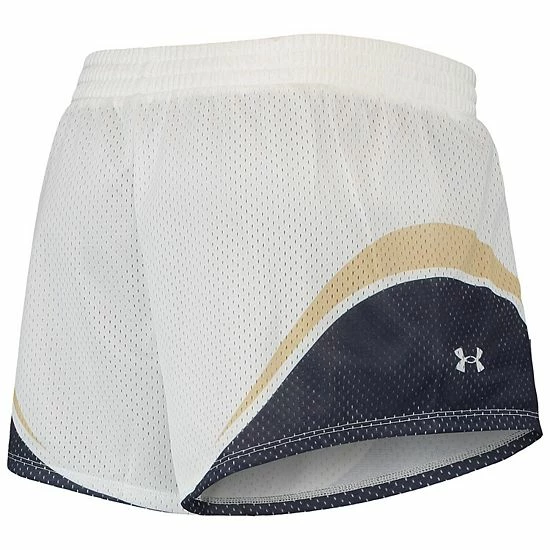 Women's Under Armour White/Navy Navy Midshipmen Mesh Shorts 4 Women's Under Armour White/Navy Navy Midshipmen Mesh Shorts - Image 4
