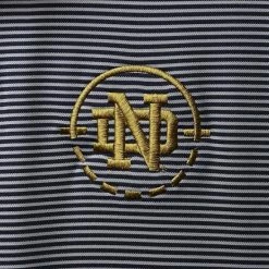 Men's Under Armour Navy Notre Dame Fighting Irish Coaches On-Court Basketball Pin Stripe Performance Polo -Under Armour SHOP unnamed file 13006
