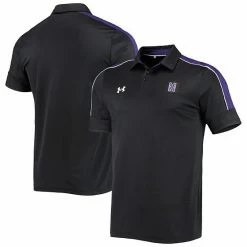 Men's Under Armour Black Northwestern Wildcats Sideline Recruit Performance Polo