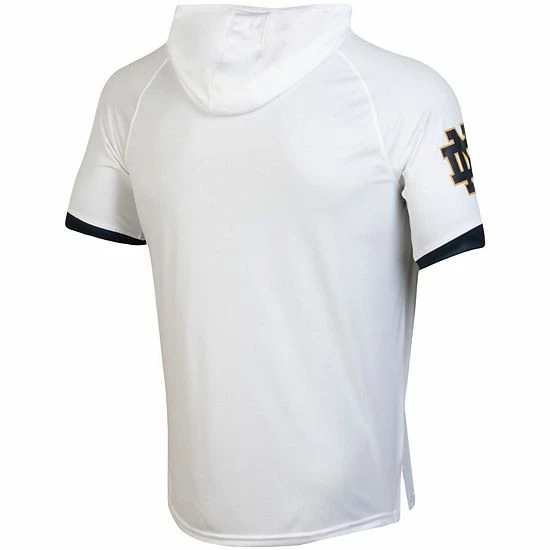 Men's Under Armour White Notre Dame Fighting Irish On-Court Basketball Shooting Hoodie Raglan Performance T-Shirt 4 Men's Under Armour White Notre Dame Fighting Irish On-Court Basketball Shooting Hoodie Raglan Performance T-Shirt - Image 4