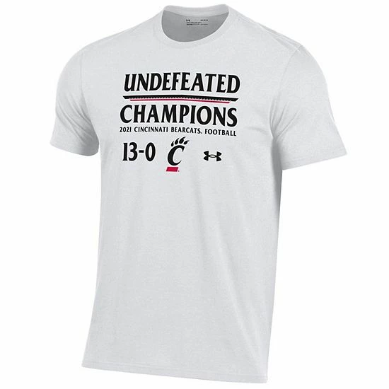 Men's Under Armour White Cincinnati Bearcats 2021 AAC Football Conference Champions Undefeated T-Shirt 3 Men's Under Armour White Cincinnati Bearcats 2021 AAC Football Conference Champions Undefeated T-Shirt - Image 3