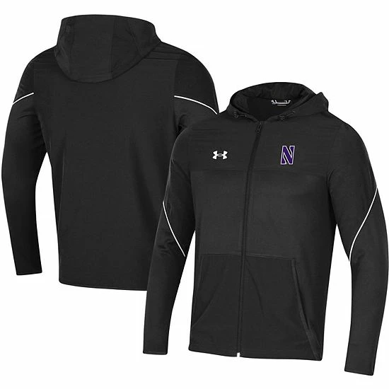 Men's Under Armour Black Northwestern Wildcats 2021 Sideline Warm-Up Full-Zip Hoodie 1 Men's Under Armour Black Northwestern Wildcats 2021 Sideline Warm-Up Full-Zip Hoodie