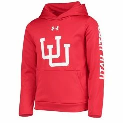 Youth Under Armour Red Utah Utes Fleece 2-Hit Pullover Hoodie -Under Armour SHOP unnamed file 13126