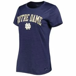 Women's Under Armour Heather Navy Notre Dame Fighting Irish Vent Tech Arch Logo Performance T-Shirt -Under Armour SHOP unnamed file 13133