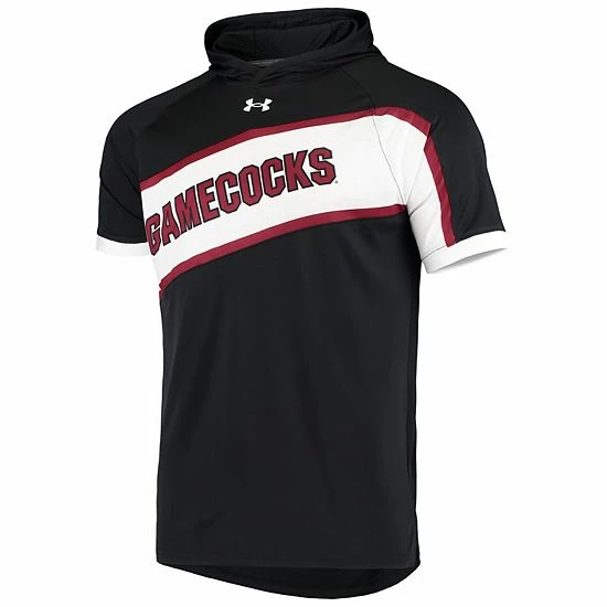 Men's Under Armour Black South Carolina Gamecocks On Court Performance Basketball Hooded Raglan Shooting T-shirt 2 Men's Under Armour Black South Carolina Gamecocks On Court Performance Basketball Hooded Raglan Shooting T-shirt - Image 2