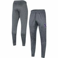 Men's Under Armour Heathered Gray Northwestern Wildcats Fleece Jogger Pants