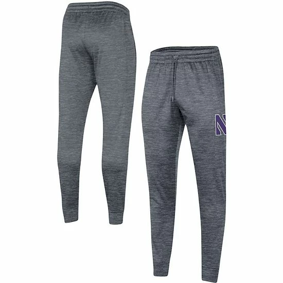 Men's Under Armour Heathered Gray Northwestern Wildcats Fleece Jogger Pants 2 Men's Under Armour Heathered Gray Northwestern Wildcats Fleece Jogger Pants - Image 2