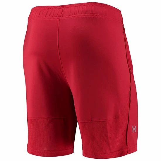 Men's Under Armour Red Wisconsin Badgers Mesh Raid Performance Shorts 4 Men's Under Armour Red Wisconsin Badgers Mesh Raid Performance Shorts - Image 4