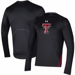 Men's Under Armour Black Texas Tech Red Raiders 2021 Sideline Training Performance Long Sleeve T-Shirt