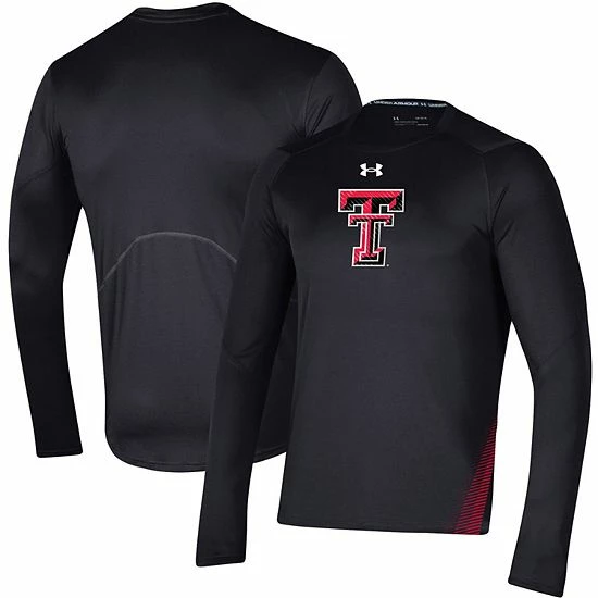Men's Under Armour Black Texas Tech Red Raiders 2021 Sideline Training Performance Long Sleeve T-Shirt 1 Men's Under Armour Black Texas Tech Red Raiders 2021 Sideline Training Performance Long Sleeve T-Shirt