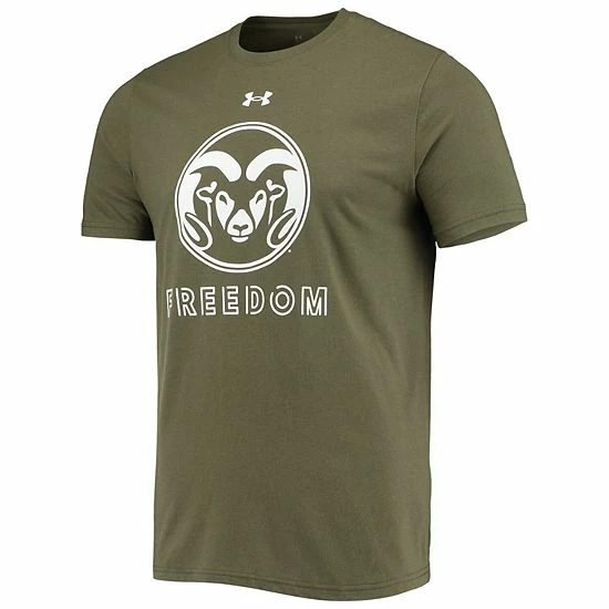 Men's Under Armour Olive Colorado State Rams Freedom Performance T-Shirt 3 Men's Under Armour Olive Colorado State Rams Freedom Performance T-Shirt - Image 3