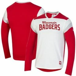 Men's Under Armour White/Red Wisconsin Badgers Iconic Long Sleeve T-Shirt