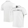 Men's Under Armour White Navy Midshipmen Sideline Chest Stripe Performance Polo