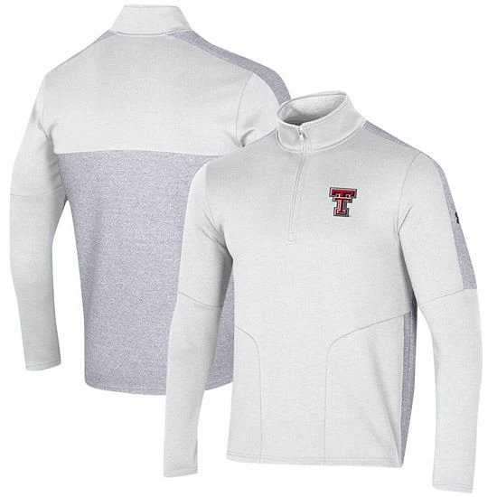 Men's Under Armour White/Heathered Gray Texas Tech Red Raiders Apollo Half-Zip Jacket 1 Men's Under Armour White/Heathered Gray Texas Tech Red Raiders Apollo Half-Zip Jacket