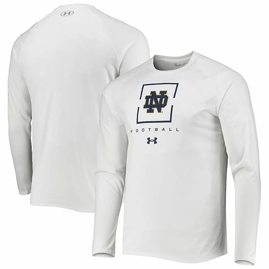 Men's Under Armour White Notre Dame Fighting Irish Football Raglan Long Sleeve T-Shirt 1 Men's Under Armour White Notre Dame Fighting Irish Football Raglan Long Sleeve T-Shirt