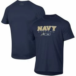 Men's Under Armour Navy Navy Midshipmen Lockup Tech Raglan T-Shirt