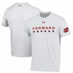 Men's Under Armour White Wisconsin Badgers Forward Collection Performance T-Shirt