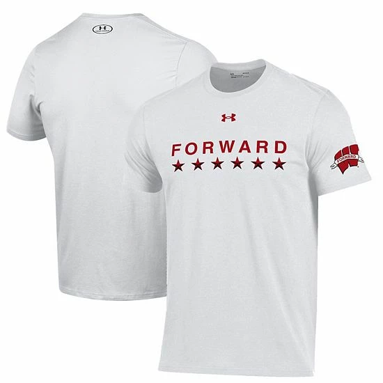 Men's Under Armour White Wisconsin Badgers Forward Collection Performance T-Shirt 2 Men's Under Armour White Wisconsin Badgers Forward Collection Performance T-Shirt - Image 2