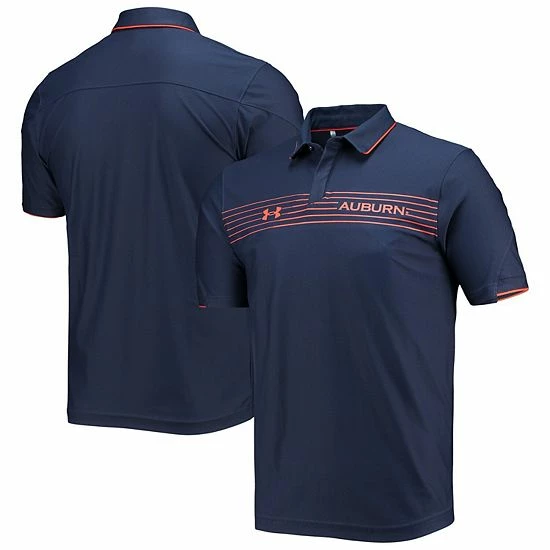 Men's Under Armour Navy Auburn Tigers Sideline Chest Stripe Performance Polo 1 Men's Under Armour Navy Auburn Tigers Sideline Chest Stripe Performance Polo