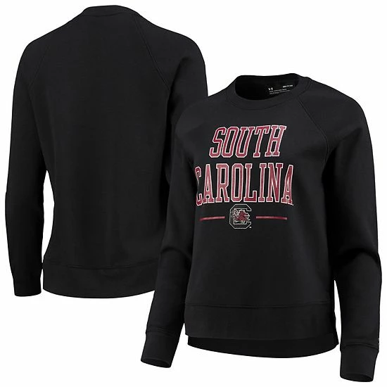 Women's Under Armour Black South Carolina Gamecocks All Day Fleece Raglan Pullover Sweatshirt 1 Women's Under Armour Black South Carolina Gamecocks All Day Fleece Raglan Pullover Sweatshirt
