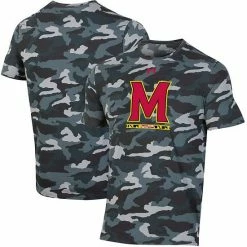 Men's Under Armour Black Maryland Terrapins Logo Camo T-Shirt