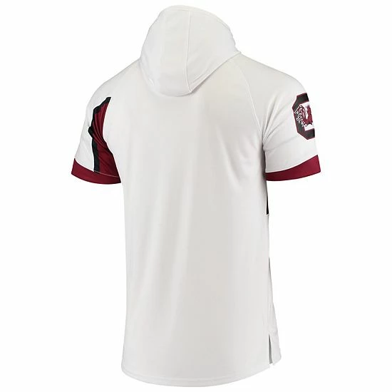 Men's Under Armour White South Carolina Gamecocks On Court Performance Basketball Hooded Raglan Shooting T-shirt 3 Men's Under Armour White South Carolina Gamecocks On Court Performance Basketball Hooded Raglan Shooting T-shirt - Image 3