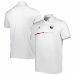 Men's Under Armour White South Carolina Gamecocks Title Performance Polo