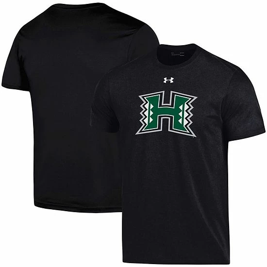 Men's Under Armour Black Hawaii Warriors School Logo Performance Cotton T-Shirt 2 Men's Under Armour Black Hawaii Warriors School Logo Performance Cotton T-Shirt - Image 2