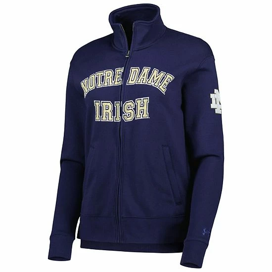 Women's Under Armour Navy Notre Dame Fighting Irish All Day Full-Zip Jacket 3 Women's Under Armour Navy Notre Dame Fighting Irish All Day Full-Zip Jacket - Image 3