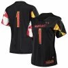Women's Under Armour #1 Black Maryland Terrapins Finished Replica Jersey