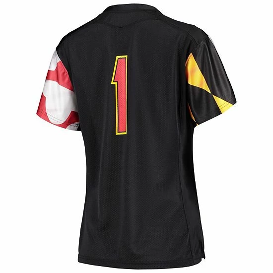 Women's Under Armour #1 Black Maryland Terrapins Finished Replica Jersey 4 Women's Under Armour #1 Black Maryland Terrapins Finished Replica Jersey - Image 4