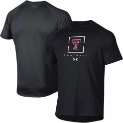 Men's Under Armour Black Texas Tech Red Raiders Tech Performance Raglan T-Shirt