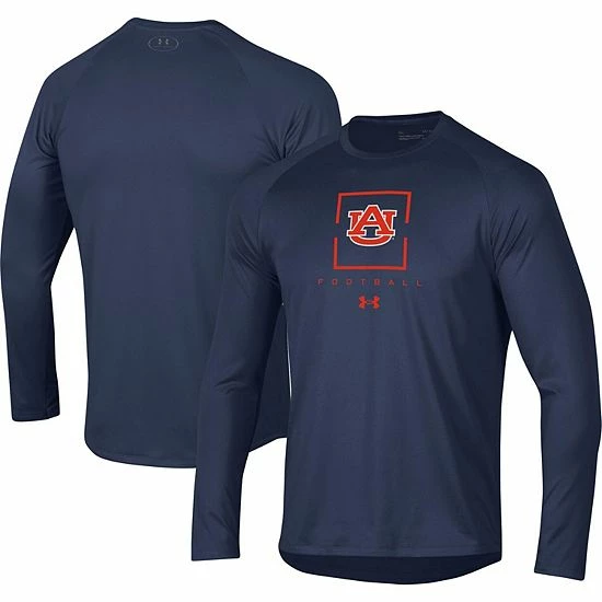 Men's Under Armour Navy Auburn Tigers Football Raglan Long Sleeve T-Shirt 1 Men's Under Armour Navy Auburn Tigers Football Raglan Long Sleeve T-Shirt