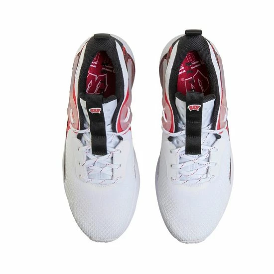 Men's Under Armour White Wisconsin Badgers HOVR Apex 3 Sneakers 4 Men's Under Armour White Wisconsin Badgers HOVR Apex 3 Sneakers - Image 4