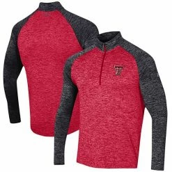 Men's Under Armour Red/Black Texas Tech Red Raiders Twist Raglan Performance Quarter-Zip Jacket