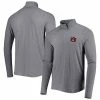 Men's Under Armour Gray Auburn Tigers All Day Tri-Blend Quarter-Zip Jacket