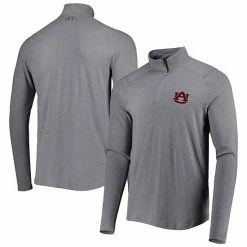Men's Under Armour Gray Auburn Tigers All Day Tri-Blend Quarter-Zip Jacket