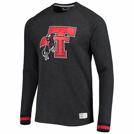 Men's Under Armour Black Texas Tech Red Raiders Game Day Thermal Raglan Pullover Sweatshirt 3 Men's Under Armour Black Texas Tech Red Raiders Game Day Thermal Raglan Pullover Sweatshirt - Image 3