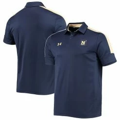 Men's Under Armour Navy Navy Midshipmen Sideline Recruit Performance Polo