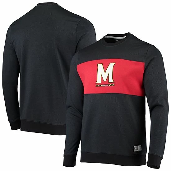 Men's Under Armour Black Maryland Terrapins Game Day All Day Pullover Sweatshirt 1 Men's Under Armour Black Maryland Terrapins Game Day All Day Pullover Sweatshirt