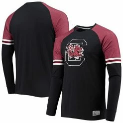 Men's Under Armour Garnet/Black South Carolina Gamecocks Game Day Sleeve Stripe Raglan Long Sleeve T-Shirt