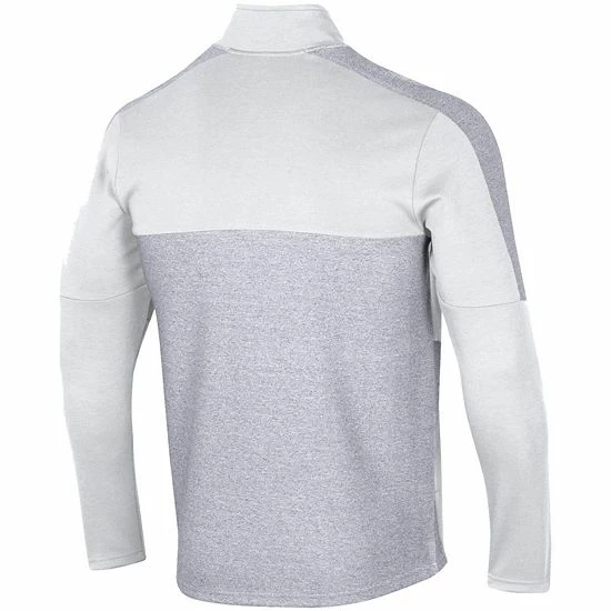 Men's Under Armour White/Heathered Gray Navy Midshipmen Apollo Half-Zip Jacket 4 Men's Under Armour White/Heathered Gray Navy Midshipmen Apollo Half-Zip Jacket - Image 4